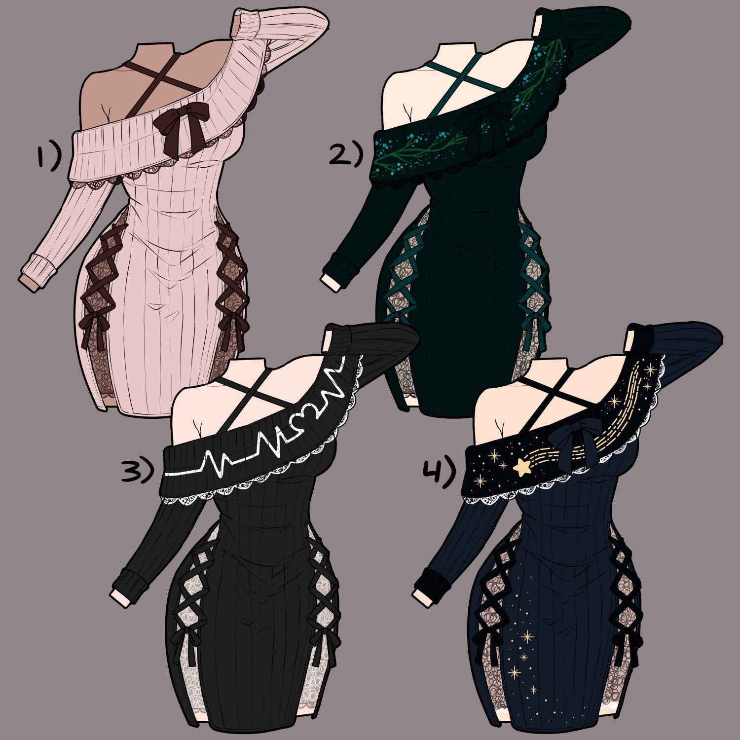 Wish Upon a Star Bodycon Sweater Dress