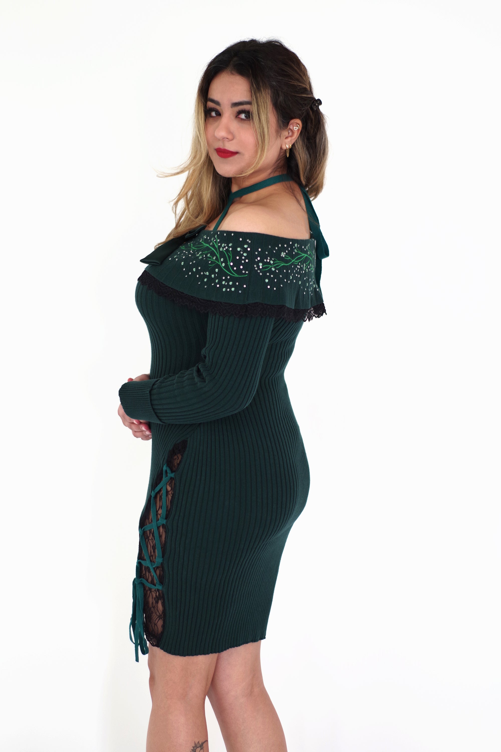 Underwater Witch Bodycon Sweater Dress