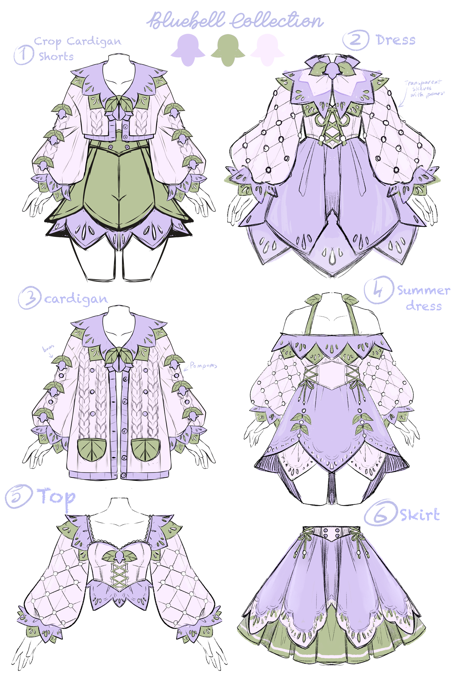 Whimsical Fashion Design Showcase: The Bluebell Collection