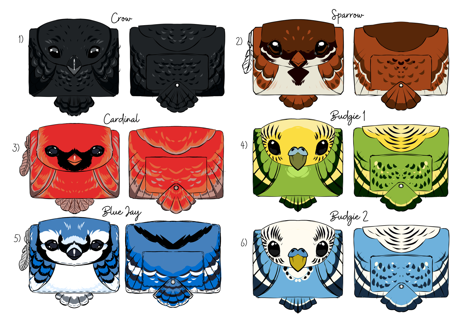 Whimsical Fashion Design Showcase: Bird Wallet Collection