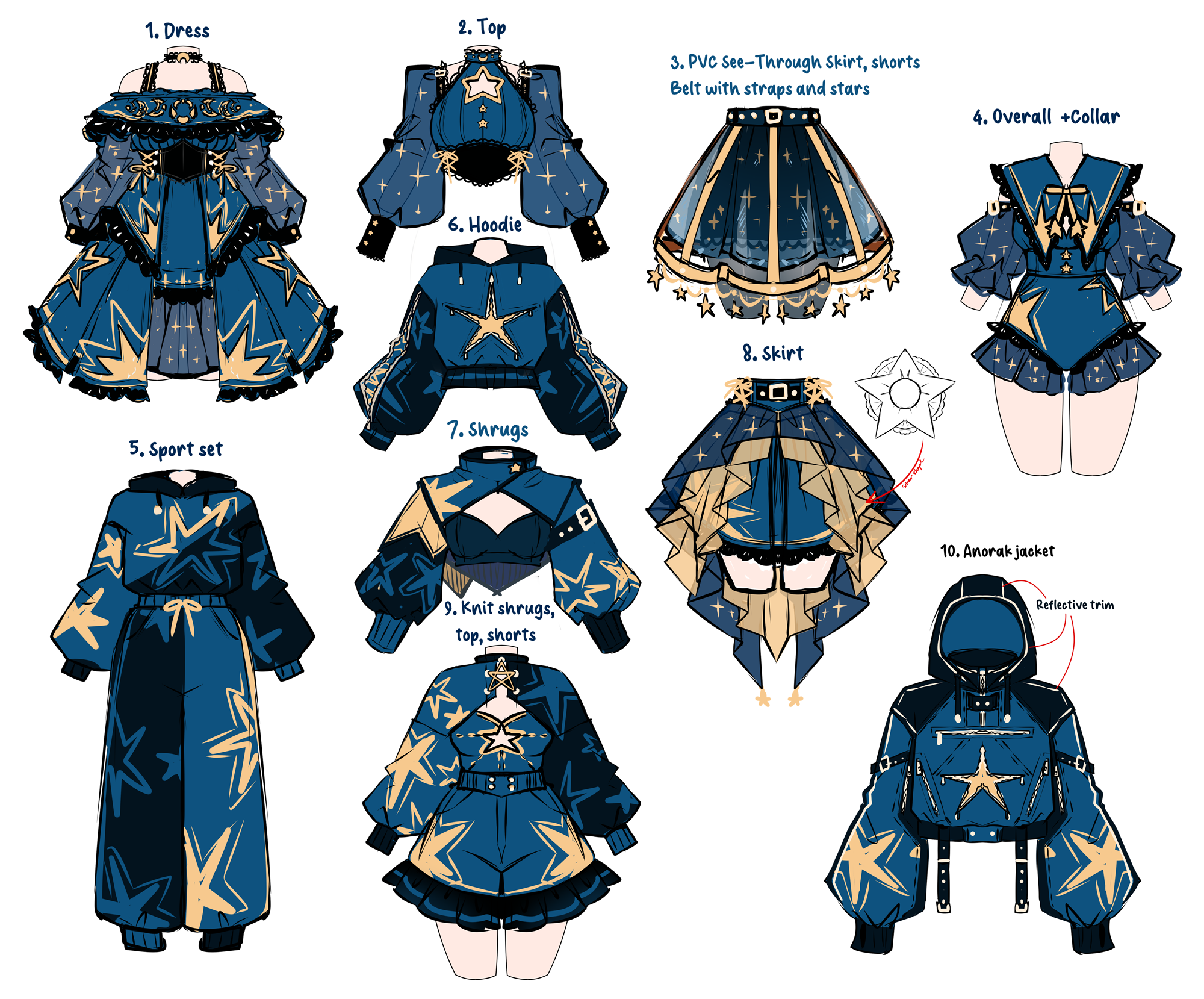 Whimsical Fashion Design Showcase: The Starlight Collection