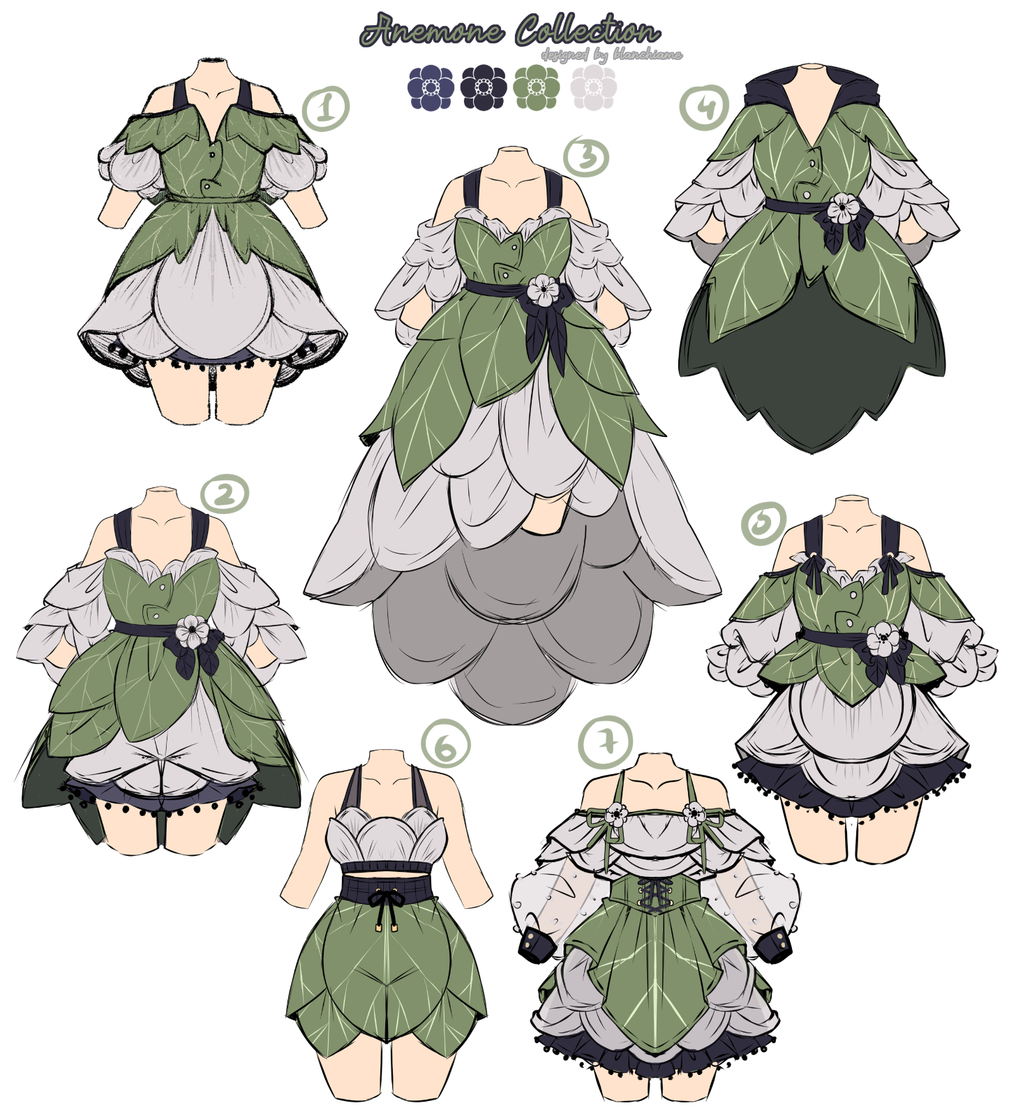 Whimsical Fashion Design Showcase: The Anemone Collection