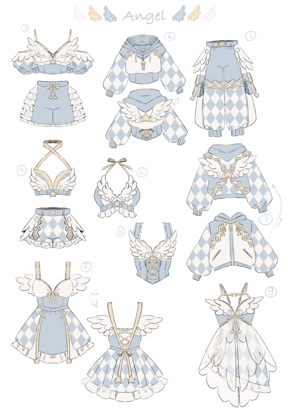 Whimsical Clothing Design Showcase: Angel's Wish Collection