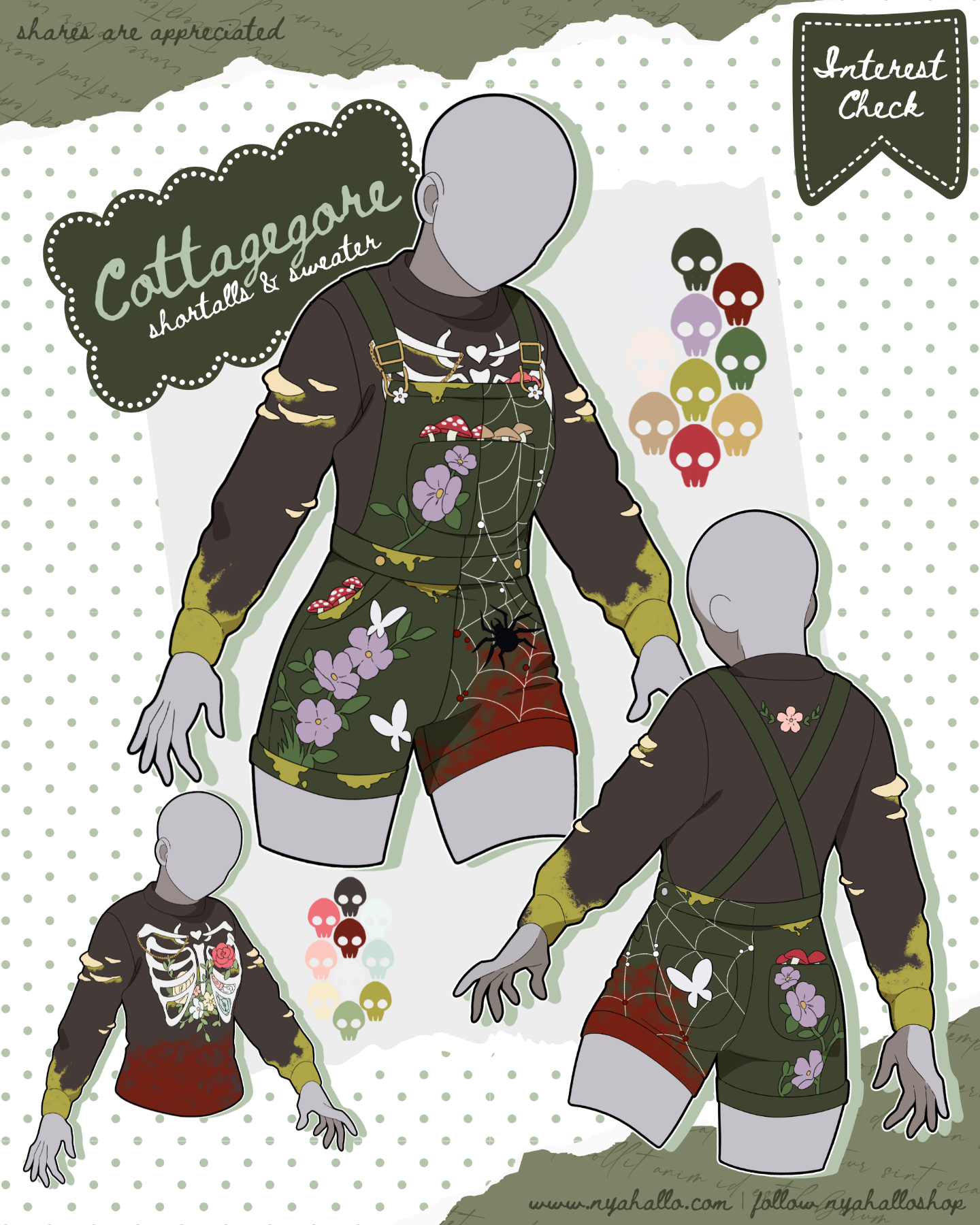 Whimsical Fashion Design Showcase: Cottagegore Collection