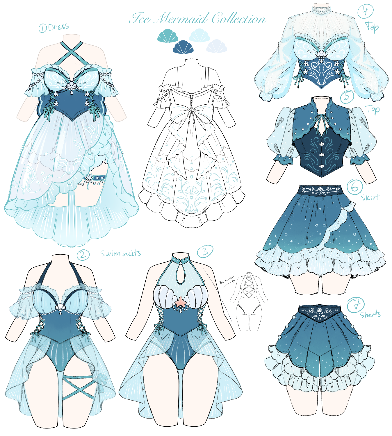 Whimsical Fashion Design Showcase: Ice Mermaid