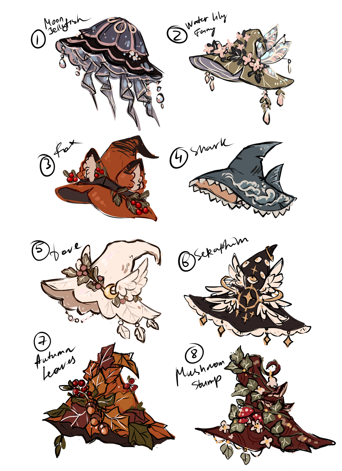 Which Witch Hat Would You Wear? 8 Whimsical Designs by Nyahallo