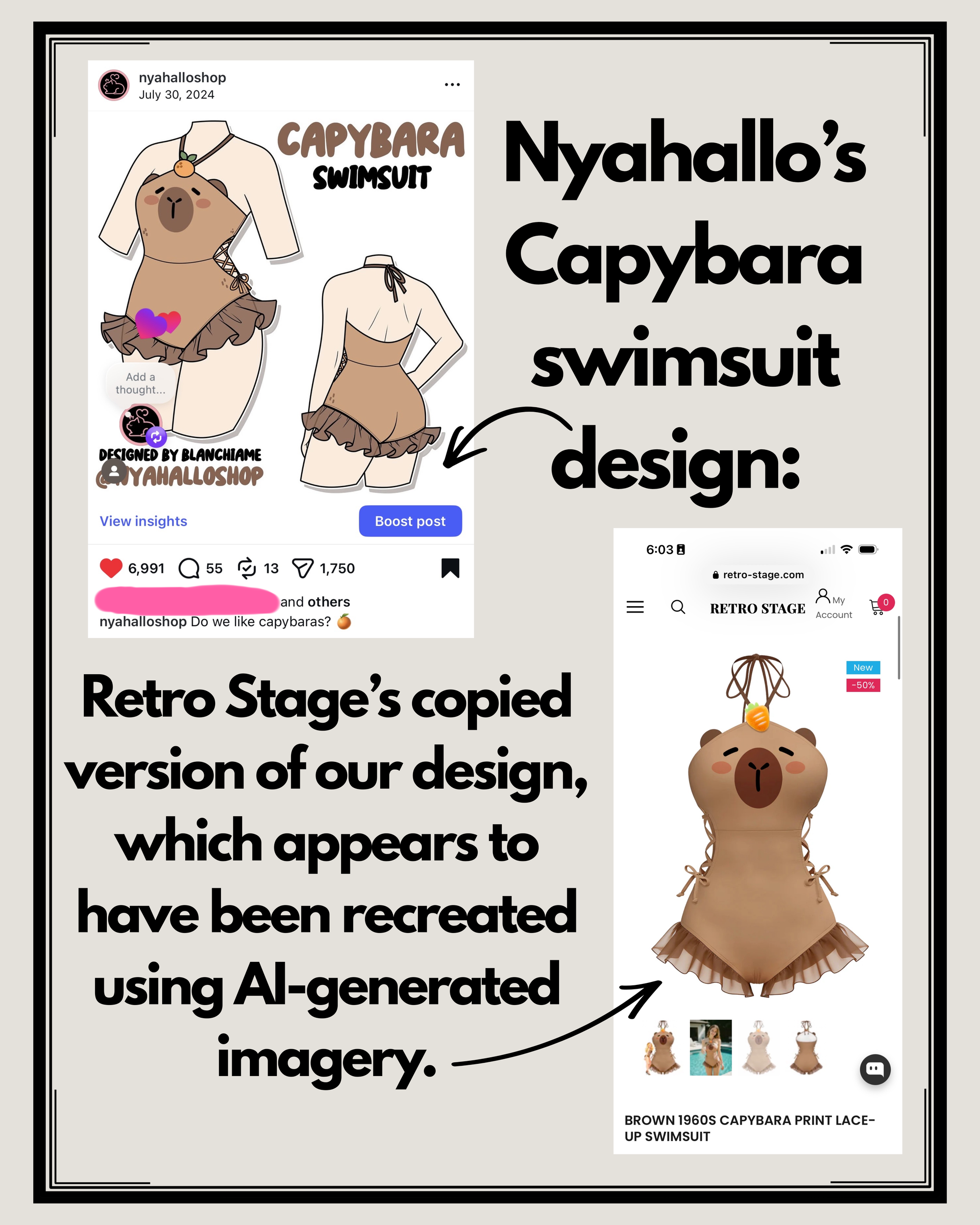 Retro Stage Used AI-Generated Images to Steal My Swimsuit Design