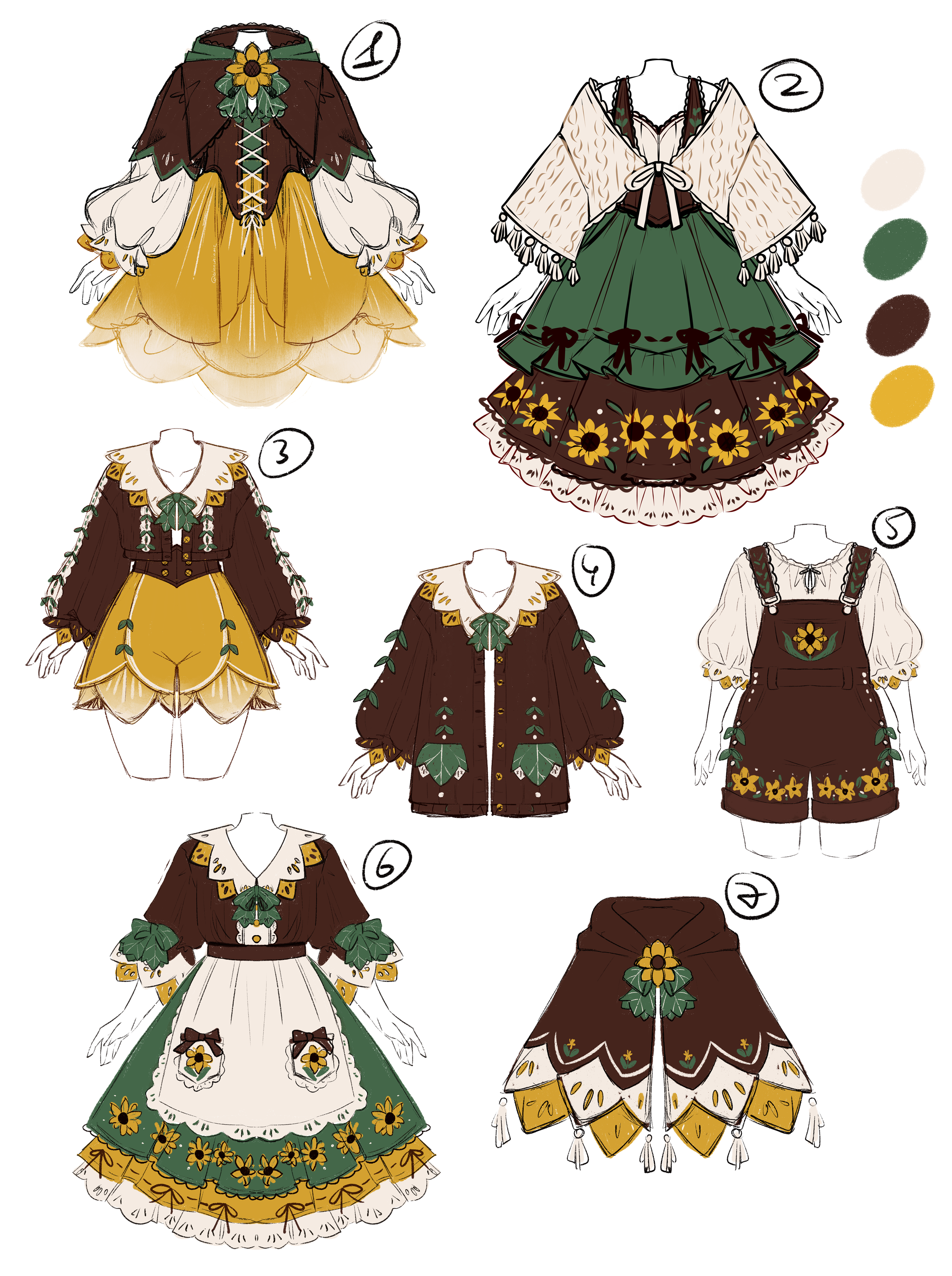 Whimsical Fashion Design Showcase: The Sunflower Collection