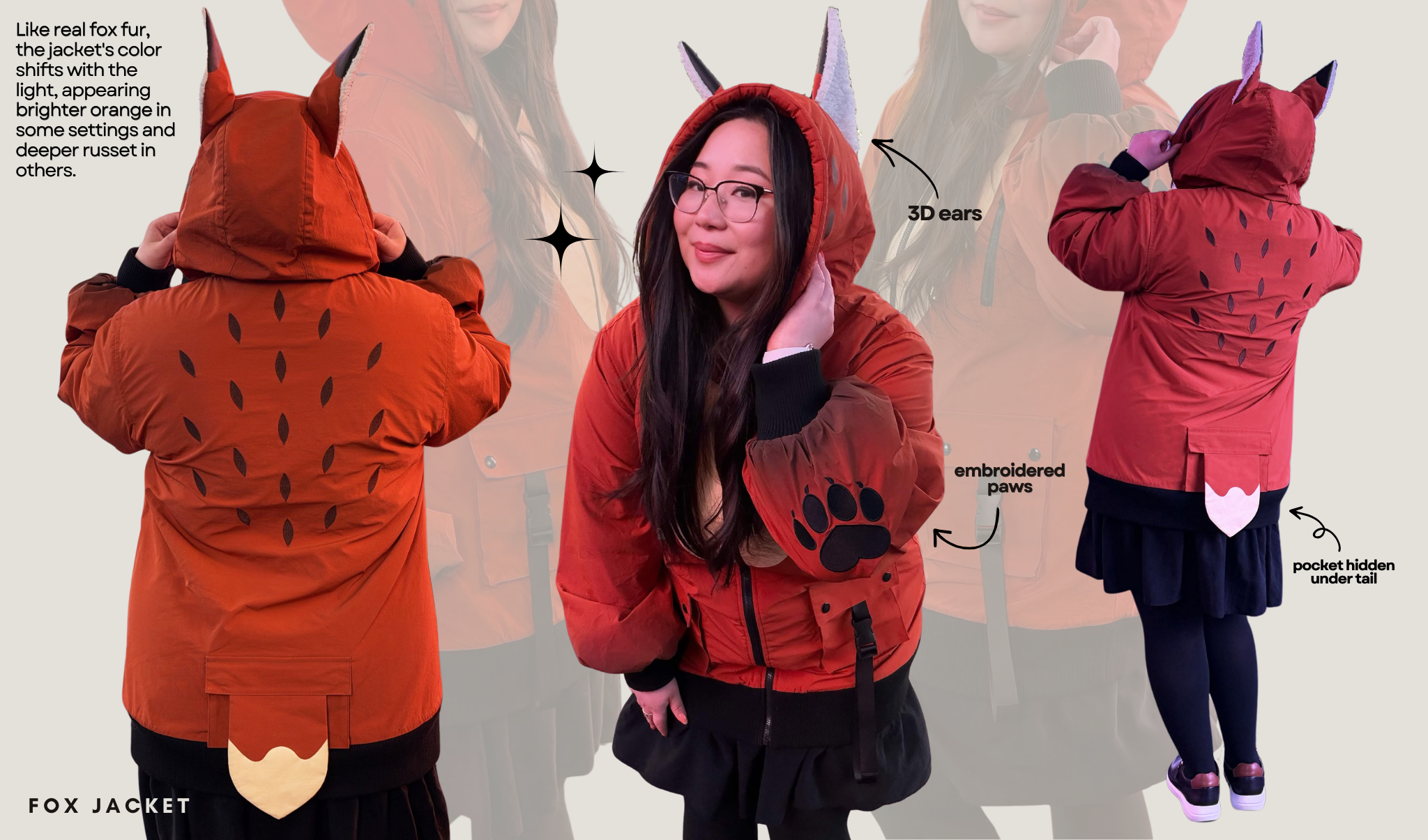 PRE-ORDER] Wolf Hooded Shrug – Nyahallo