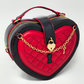 Queen of Hearts medium Heart Bag with Shoulder Strap