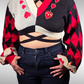 [PRE-ORDER] Queen of Hearts Cropped Sweater