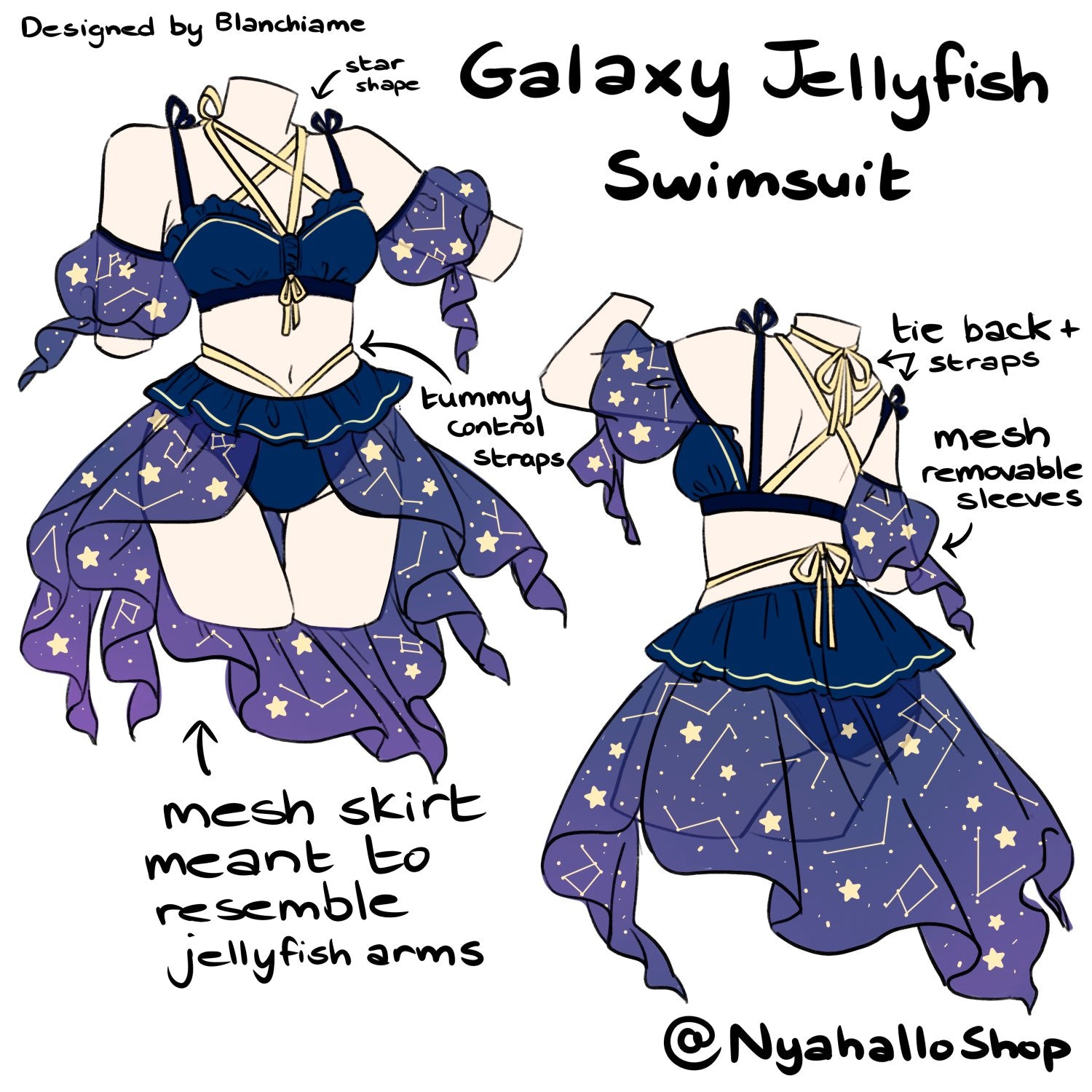 [PRE-SAMPLE PRE-ORDER] Galaxy Jellyfish Bikini (5+ months wait) – Nyahallo