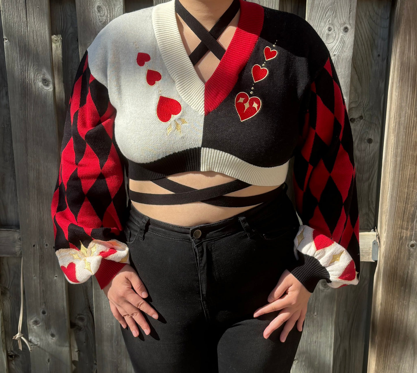 [PRE-ORDER] Queen of Hearts Cropped Sweater