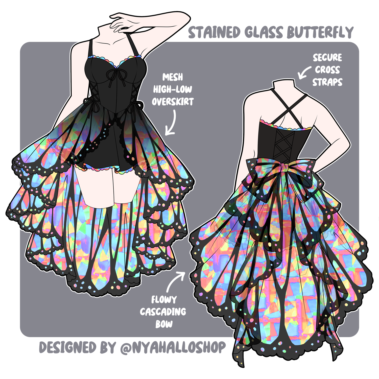 [PRE-SAMPLE PRE-ORDER] Stained Glass Butterfly Dress