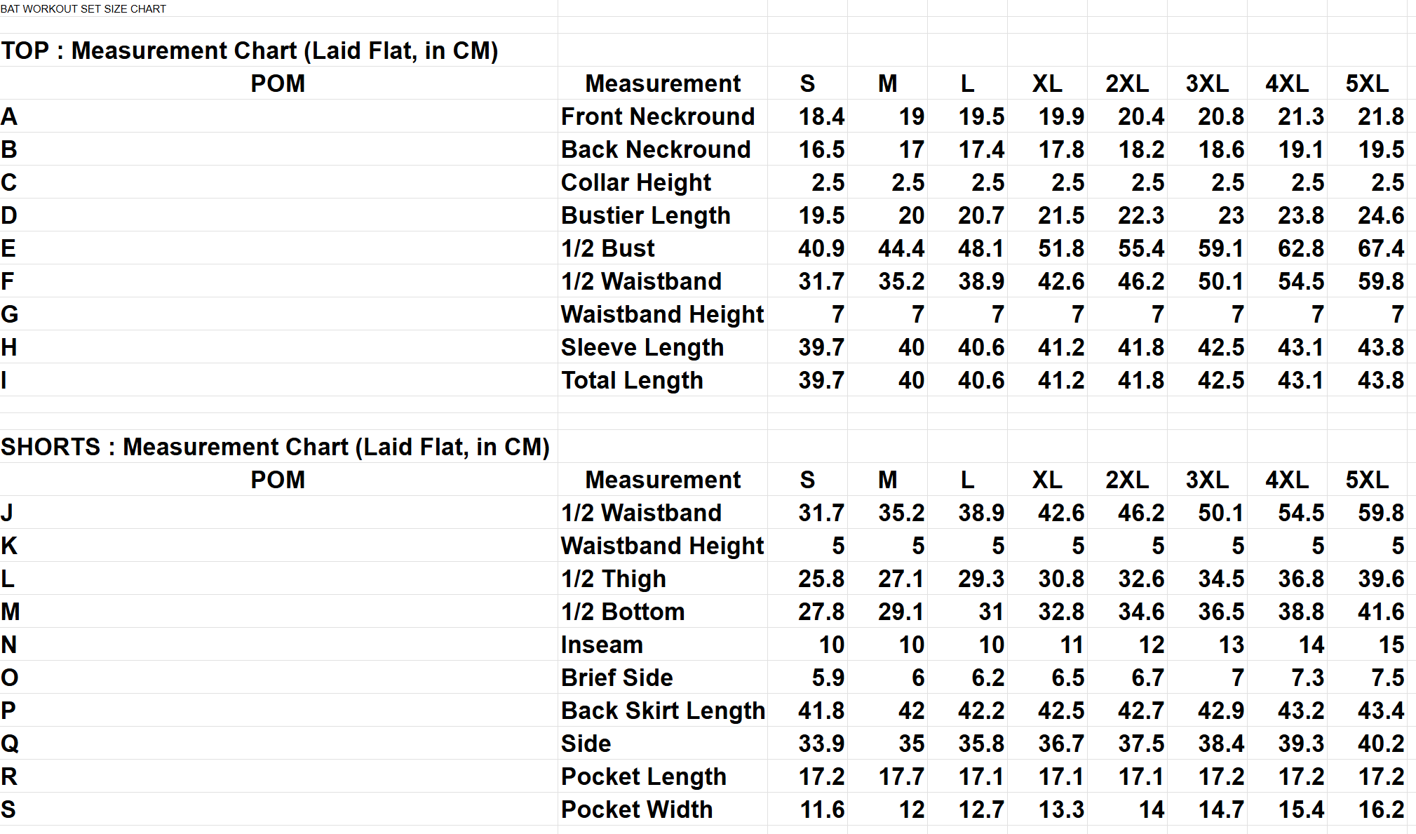 Bat Athleisure Complete Set