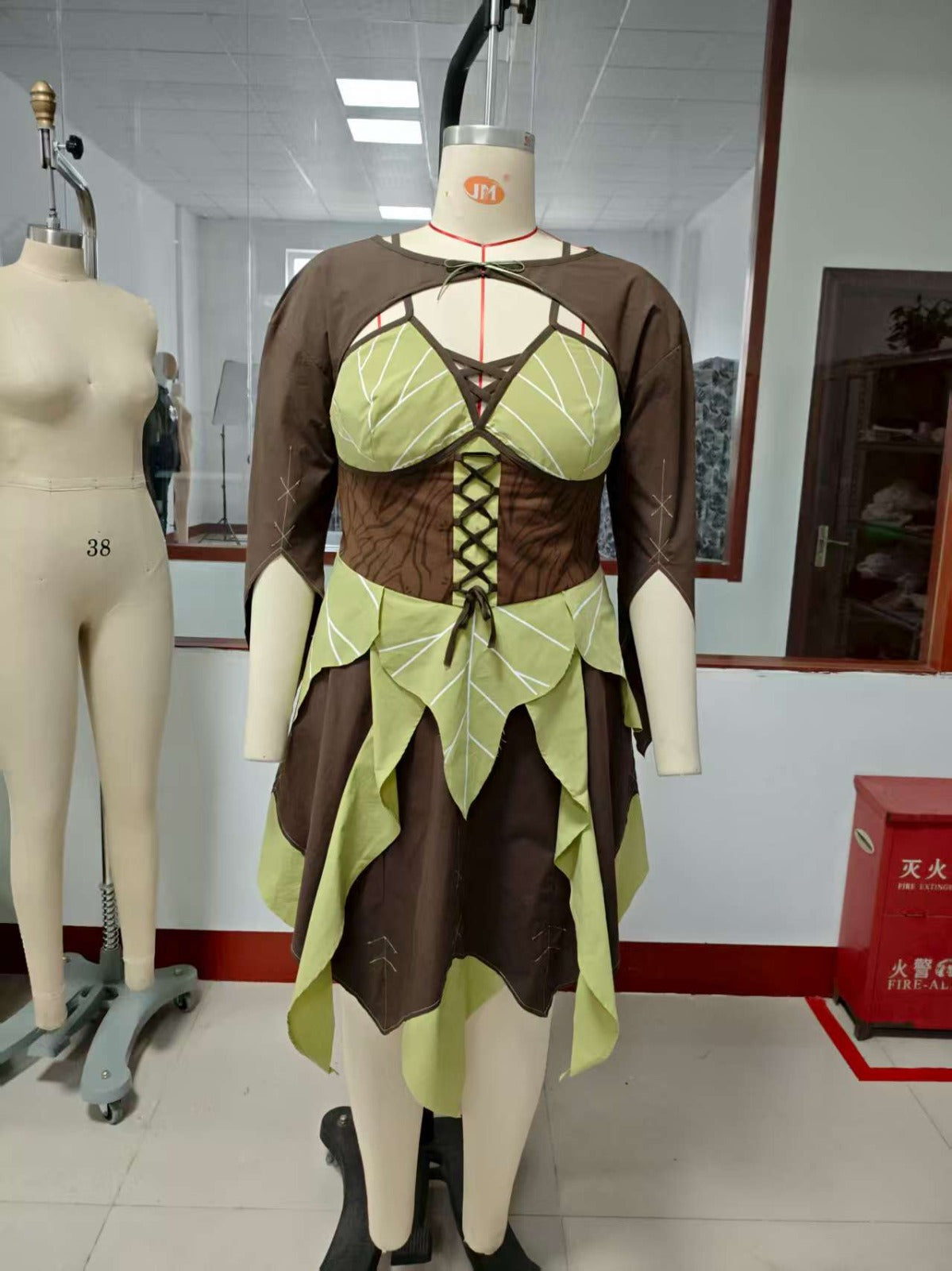 Mossy Forest Dress | Layered Fairycore Woodland Gown with Cape Nyahallo Mossy Forest Dress | Layered Fairycore Woodland Gown with Cape Nyahallo