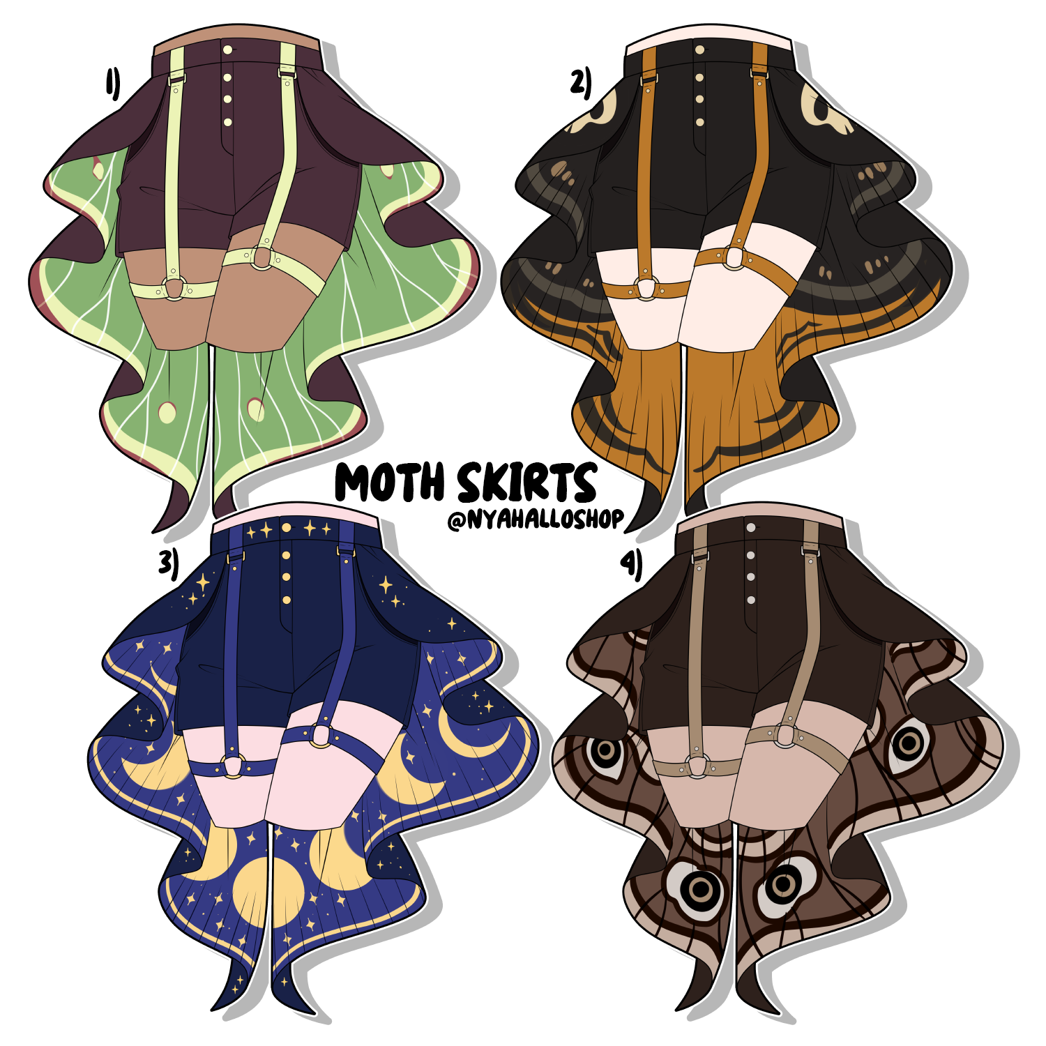 [PRE-SAMPLE PRE-ORDER] Moth Skirt-Shorts