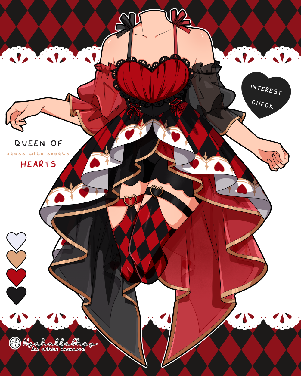 Queen of Hearts Dress and Shorts
