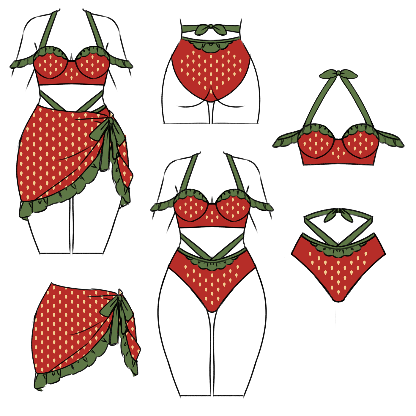 [INTEREST CHECK] Strawberry 3-piece bikini