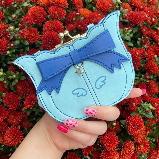 Minto Aqua Coin Purse with Kisslock Opening